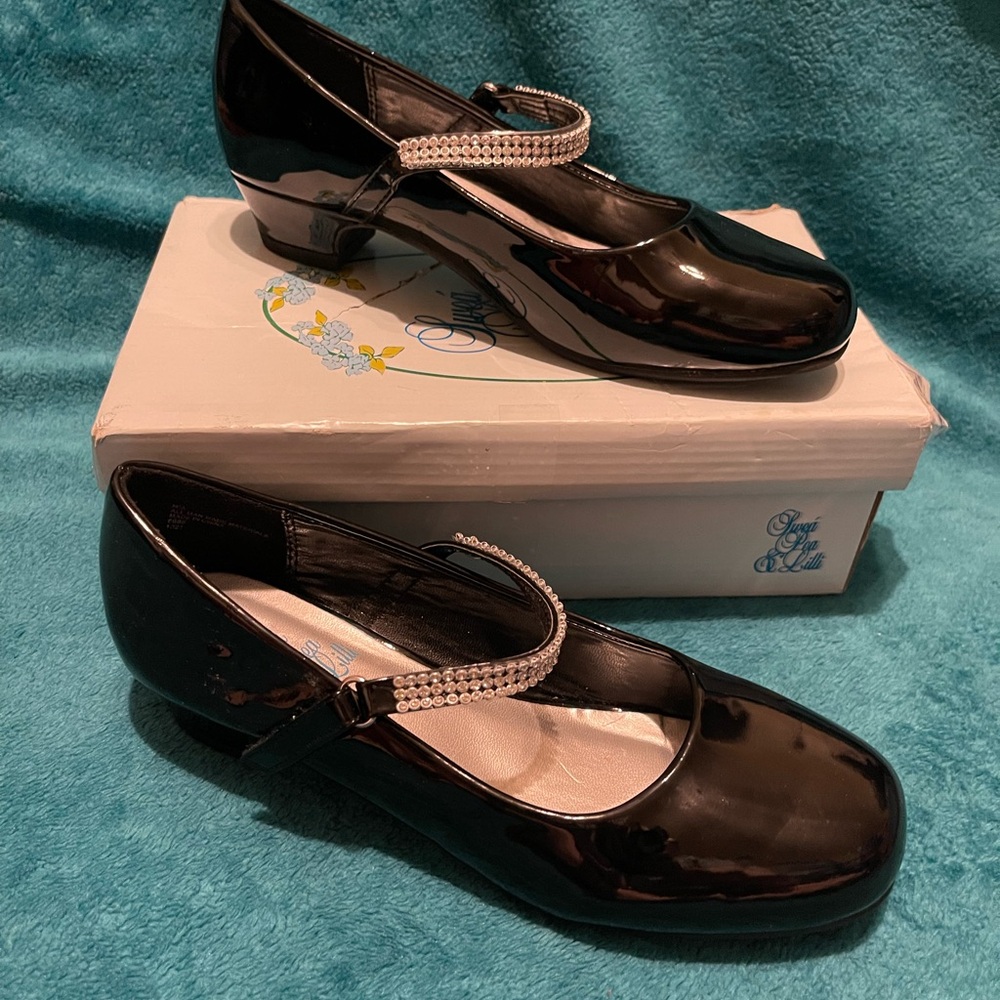 Shiny Black Mary Jane Dress Shoes